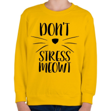 PRINTFASHION Ne idegeskedj miau - Gyerek pulóver - Sárga gyerek pulóver, kardigán
