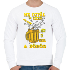 PRINTFASHION Ne igyál és vezess - Férfi pulóver - Fehér férfi pulóver, kardigán
