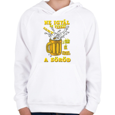 PRINTFASHION Ne igyál és vezess - Gyerek kapucnis pulóver - Fehér gyerek pulóver, kardigán