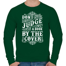 PRINTFASHION Ne ítélj a borító alapján!  - Férfi pulóver - Sötétzöld férfi pulóver, kardigán