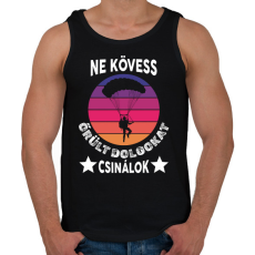 PRINTFASHION Ne kövess - Férfi atléta - Fekete