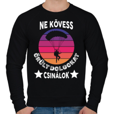 PRINTFASHION Ne kövess - Férfi pulóver - Fekete