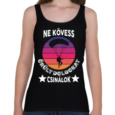 PRINTFASHION Ne kövess - Női atléta - Fekete női trikó