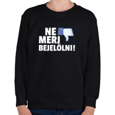 PRINTFASHION NE MERJ BEJELÖLNI - Gyerek pulóver - Fekete gyerek pulóver, kardigán