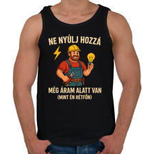 PRINTFASHION ne nyúlhozzá - Férfi atléta - Fekete atléta, trikó