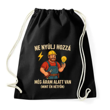PRINTFASHION ne nyúlhozzá - Sportzsák, Tornazsák - Fekete tornazsák