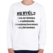 PRINTFASHION Ne nyúlj - Gyerek pulóver - Fehér gyerek pulóver, kardigán
