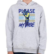 PRINTFASHION Ne rontsd el a hangulatom - Gyerek kapucnis pulóver - Sport szürke