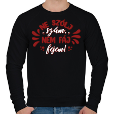 PRINTFASHION Ne szólj szám - Férfi pulóver - Fekete férfi pulóver, kardigán