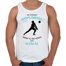 PRINTFASHION Ne vitatkozz röplabdás lánnyal - Férfi atléta - Fehér atléta, trikó