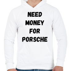 PRINTFASHION NEED5 - Férfi kapucnis pulóver - Fehér
