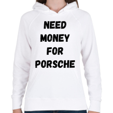 PRINTFASHION NEED5 - Női kapucnis pulóver - Fehér női pulóver, kardigán