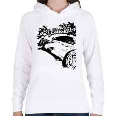 PRINTFASHION Need For Speed MW - Női kapucnis pulóver - Fehér