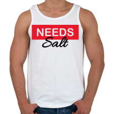 PRINTFASHION Needs salt - Férfi atléta - Fehér atléta, trikó