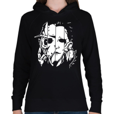 PRINTFASHION Négyes - Női kapucnis pulóver - Fekete