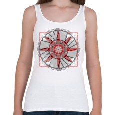 PRINTFASHION négyzetek - Női atléta - Fehér