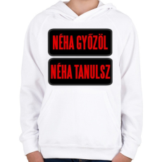 PRINTFASHION néha... - Gyerek kapucnis pulóver - Fehér