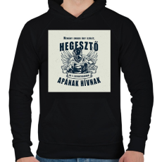 PRINTFASHION Néhány ember úgy szólít, hegesztő - Férfi kapucnis pulóver - Fekete