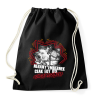PRINTFASHION Néhány embernek csak egy kis lökés kéne - Sportzsák, Tornazsák - Fekete