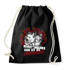 PRINTFASHION Néhány embernek csak egy kis lökés kéne - Sportzsák, Tornazsák - Fekete tornazsák