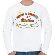 PRINTFASHION Nekem a Balaton - Férfi pulóver - Fehér férfi pulóver, kardigán