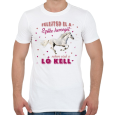 PRINTFASHION Nekem csak a ló kell - Férfi póló - Fehér