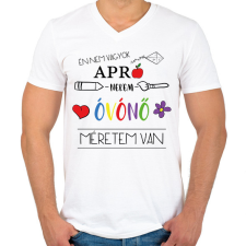 PRINTFASHION Nekem óvónő méretem van - Férfi V-nyakú póló - Fehér férfi póló