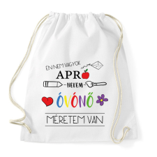 PRINTFASHION Nekem óvónő méretem van - Sportzsák, Tornazsák - Fehér tornazsák