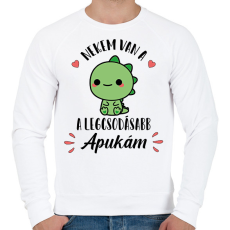 PRINTFASHION Nekem van a legcsodásabb apukám - Férfi pulóver - Fehér