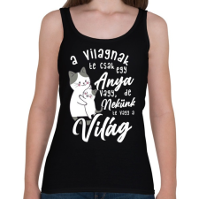 PRINTFASHION Nekünk te vagy a világ lght - Női atléta - Fekete női trikó