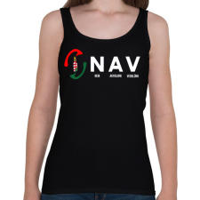 PRINTFASHION Nem agyalunk vedelünk - Női atléta - Fekete női trikó