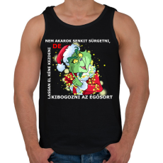 PRINTFASHION Nem akarok senkit sürgetni, de - Férfi atléta - Fekete