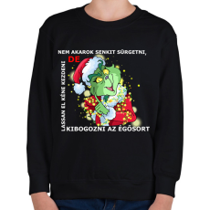 PRINTFASHION Nem akarok senkit sürgetni, de - Gyerek pulóver - Fekete