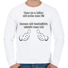 PRINTFASHION nem az a bátor... - Férfi pulóver - Fehér férfi pulóver, kardigán