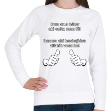 PRINTFASHION nem az a bátor... - Női pulóver - Fehér női pulóver, kardigán