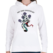 PRINTFASHION Nem az édesed - Női kapucnis pulóver - Fehér női pulóver, kardigán