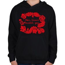 PRINTFASHION Nem bírom tovább geci - Gyerek kapucnis pulóver - Fekete gyerek pulóver, kardigán