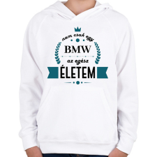 PRINTFASHION Nem csak egy BMW - Gyerek kapucnis pulóver - Fehér gyerek pulóver, kardigán