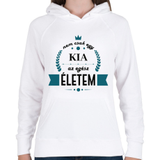 PRINTFASHION Nem csak egy Kia - Női kapucnis pulóver - Fehér