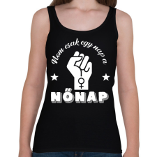 PRINTFASHION Nem csak egy nap - Női atléta - Fekete női trikó