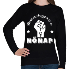 PRINTFASHION Nem csak egy nap - Női pulóver - Fekete női pulóver, kardigán