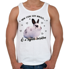 PRINTFASHION Nem csak egy nyuszi - Férfi atléta - Fehér