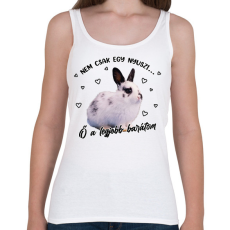 PRINTFASHION Nem csak egy nyuszi - Női atléta - Fehér