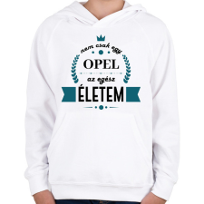 PRINTFASHION Nem csak egy Opel - Gyerek kapucnis pulóver - Fehér gyerek pulóver, kardigán