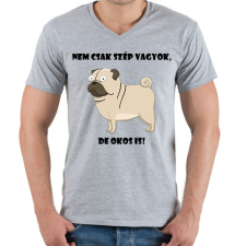 PRINTFASHION Nem csak szép vagyok - Férfi V-nyakú póló - Sport szürke férfi póló