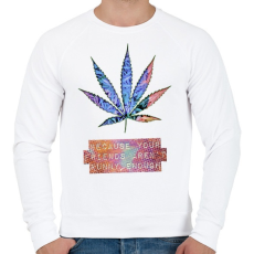 PRINTFASHION Nem elég vicces - Férfi pulóver - Fehér