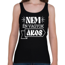 PRINTFASHION Nem én vagyok - Névvel (fehér) - Női atléta - Fekete