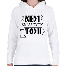 PRINTFASHION Nem én vagyok - Névvel - Női kapucnis pulóver - Fehér női pulóver, kardigán