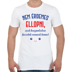 PRINTFASHION Nem érdemes ellopni - Táska minta - Férfi póló - Fehér