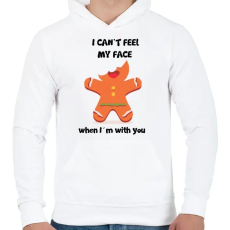 PRINTFASHION Nem érzem az arcom.. - Férfi kapucnis pulóver - Fehér